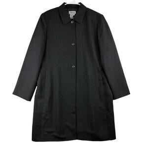 Style Co Black Glitter Long Blazer Jacket Women's 16 Lined Quiet Glamour Career